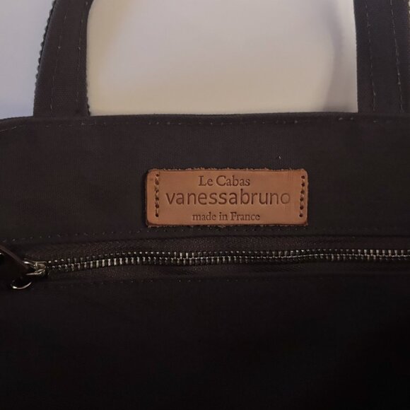 Vanessa Bruno Canvas and sequins Medium Cabas Tote - Anthracite (Dark Gray) - Picture 3 of 3